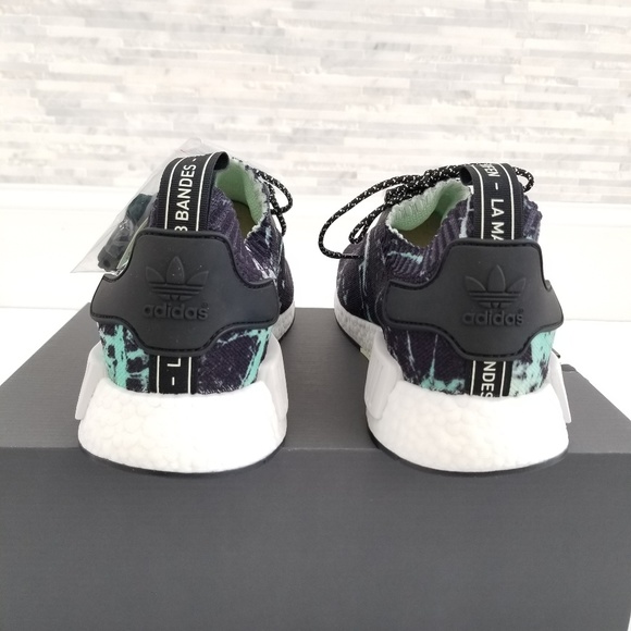 New ADIDAS NMD R1 PK Mint Marble Sneakers - Picture 2 of 6